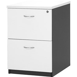 Logan Filing Cabinet 2 Drawer 476W x 550D x 715mmH White And Ironstone
