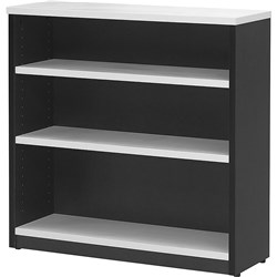 Logan Bookcase 2 Shelves  900W x 315D x 900mmH White And Ironstone