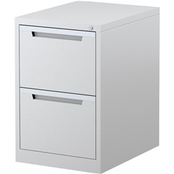 Steelco Steel Filing Cabinet 2 Drawer 470W x 620D x 710mmH White Satin