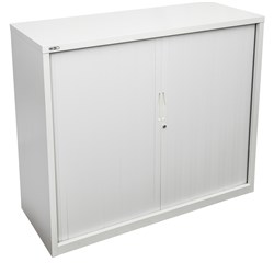 Rapidline Go Tambour Door Cupboard No Shelves Included 900W x 473D x 1016mmH White