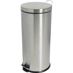Compass Round Pedal Bin 30 Litres Stainless Steel 