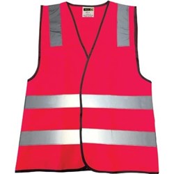 Zions Hi-Vis Night Safety Vest Pink 