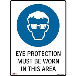 Zions Mandatory Sign Eye Protection 450x600mm Polypropylene