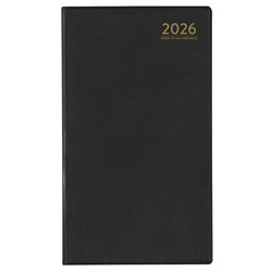 Cumberland Pocket Diary A6 Week To View Slimline Black 