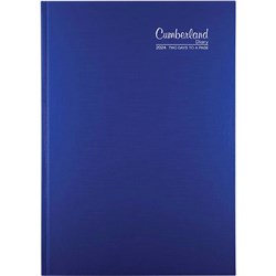 Cumberland Premium Diary A4 2 Days To Page Blue