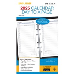 Debden Dayplanner Refill Personal 96 x 172mm Dated Day To Page