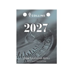 Collins Desk Calendar Refill 102 x 76mm Top Punch Day To Page
